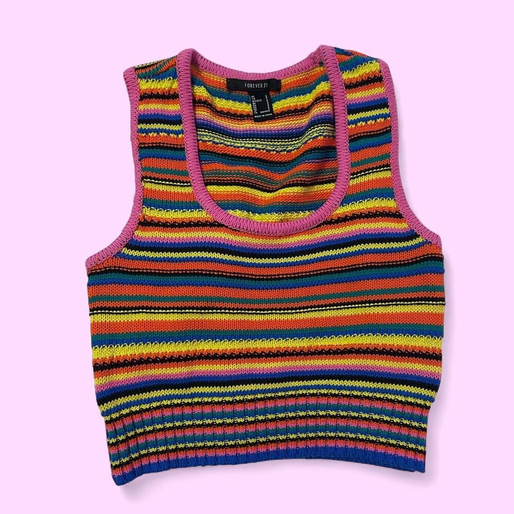 Forever 21 rainbow striped sweater